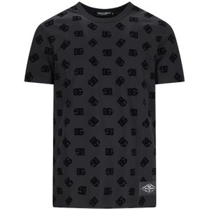 Dolce & Gabbana, Heren, Tops, Zwart, Maat: S Katoen,