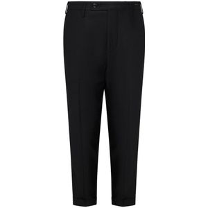 Michael Coal, Heren, Broeken, Zwart, Maat: W40 Wol,