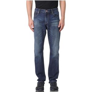 Emporio Armani, Heren, Jeans, Blauw, Maat: W36 Denim,
