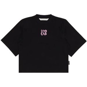 Palm Angels, Dames, Tops, Zwart, Maat: S
