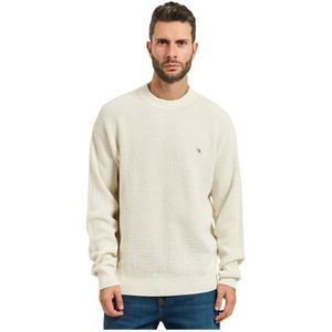 Calvin Klein Jeans - Gebreide Pullover - Katoen - Los Model - Ronde Hals