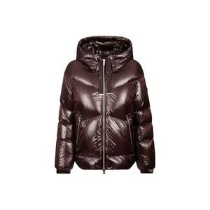 Woolrich Quippa Korte Puffer Jas , Brown , Dames , Maat: L