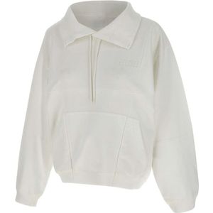 MM6 Maison Margiela, Dames, Sweatshirts & Hoodies, Wit, Maat: S Katoen,