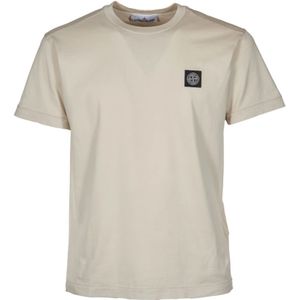 Stone Island, Heren, Tops, Beige, Maat: XL Katoen,