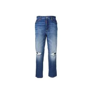 Dsquared2 Rechte jeans , Blue , Dames , Maat: XL