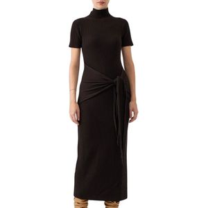 Federica Tosi, Dames, Jurken, Zwart, Maat: S Wol,