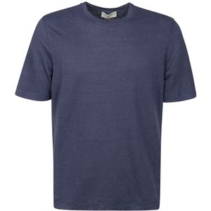 Filippo De Laurentiis, Heren, Tops, Blauw, Maat: S Linnen,