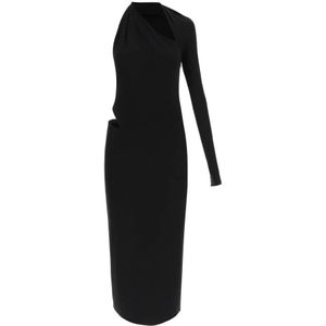 Versace, Dames, Jurken, Zwart, Maat: XS Viscose,