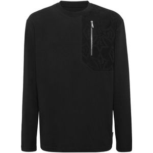 Philipp Plein, Heren, Tops, Zwart, Maat: S Katoen,