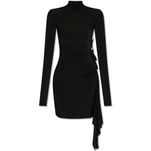 Off White, Dames, Jurken, Zwart, Maat: 2XS Zijde,