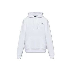 Jacquemus Typo hoodie met logo , White , Heren , Maat: M