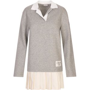 Moncler, Dames, Jurken, Grijs, Maat: XS Katoen,