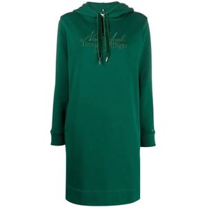 Tommy Hilfiger, Dames, Jurken, Groen, Maat: XS Katoen,