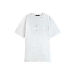 Dsquared2 Veelzijdig Wit Katoenen T-Shirt met 3D Print , White , Heren , Maat: L