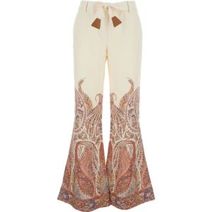 Zimmermann, Dames, Broeken, Veelkleurig, Maat: XS Linnen,