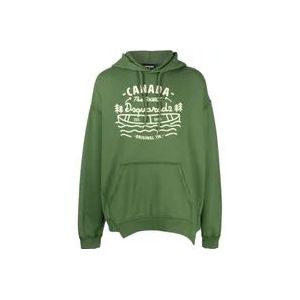 Dsquared2 Sweatshirts & Hoodies , Green , Heren , Maat: M