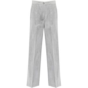Pinko, Dames, Broeken, Grijs, Maat: S Satijn,