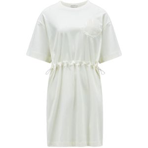 Moncler, Dames, Jurken, Wit, Maat: XS Katoen,
