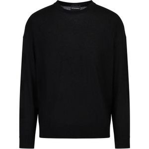 Emporio Armani, Heren, Truien, Zwart, Maat: XL Wol,