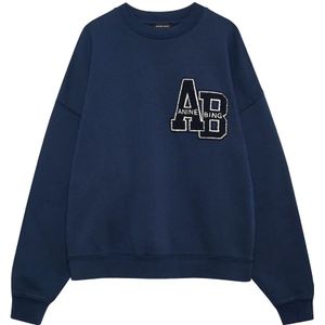Anine Bing, Dames, Sweatshirts & Hoodies, Blauw, Maat: 2XS Katoen,