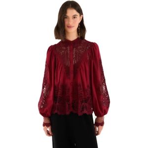 Farm Rio, Dames, Blouses & Shirts, Rood, Maat: XS