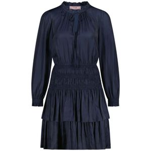 vera mont, Dames, Jurken, Blauw, Maat: L Leer,