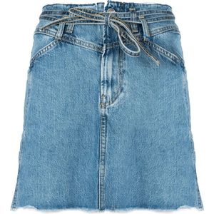 Pepe Jeans, Dames, Rokken, Blauw, Maat: XS Katoen,