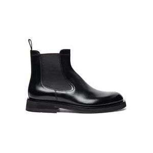 Santoni Klassieke Leren Chelsea Laars , Black , Heren , Maat: 40 EU