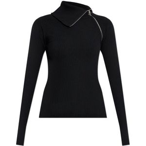 Sportmax, Dames, Truien, Zwart, Maat: S Wol,