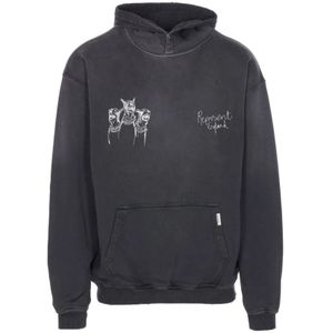Represent, Heren, Sweatshirts & Hoodies, Zwart, Maat: M Katoen,