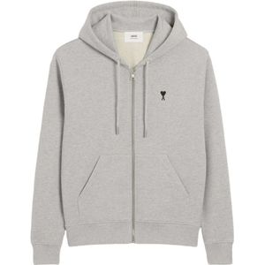 Ami Paris, Heren, Sweatshirts & Hoodies, Grijs, Maat: 2XL Katoen,