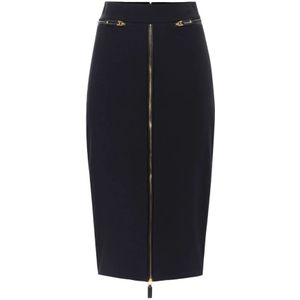 Elisabetta Franchi, Dames, Rokken, Zwart, Maat: L