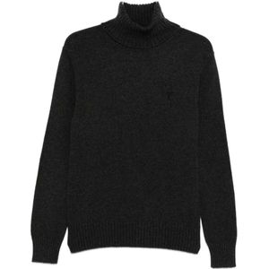 Ami Paris, Heren, Truien, Grijs, Maat: S