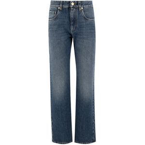 Brunello Cucinelli, Dames, Jeans, Blauw, Maat: 2XS Katoen,