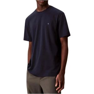 Calvin Klein, Heren, Tops, Blauw, Maat: M Katoen,
