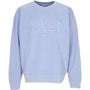 Obey, Heren, Sweatshirts & Hoodies, Blauw, Maat: S Katoen,