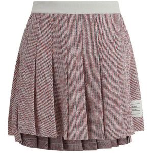 Thom Browne - Geplooide Tweed Minirok - Multicolor - Katoen