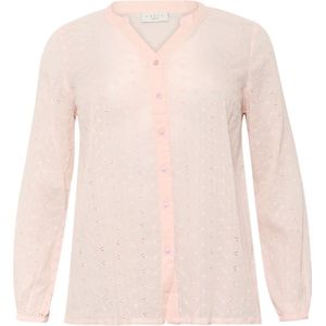 Kaffe Curve, Dames, Blouses & Shirts, Roze, Maat: 2XL Katoen,