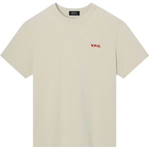 A.p.c., Heren, Tops, Beige, Maat: S Katoen,