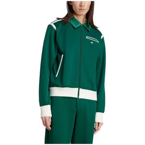 Adidas, Heren, Jassen, Groen, Maat: S Katoen,