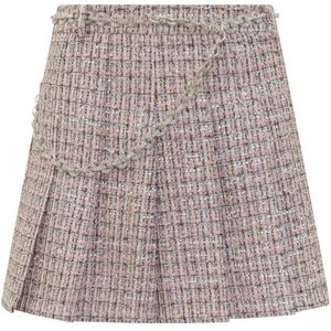 Self Portrait, Dames, Rokken, Roze, Maat: 2XS Tweed,