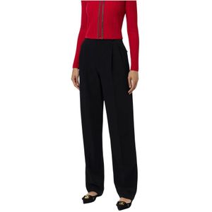 Elisabetta Franchi, Dames, Broeken, Zwart, Maat: S