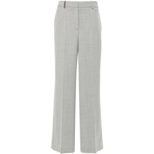 Peserico, Dames, Broeken, Grijs, Maat: S Wol,