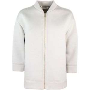 Max Mara Studio, Dames, Sweatshirts & Hoodies, Beige, Maat: S Viscose,