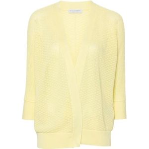 Le Tricot Perugia, Dames, Truien, Geel, Maat: 3XL Katoen,