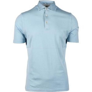 Filippo De Laurentiis, Heren, Tops, Blauw, Maat: L Katoen,