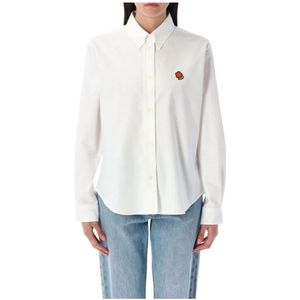 Kenzo, Dames, Blouses & Shirts, Wit, Maat: XS Katoen,