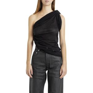 Rick Owens, Dames, Tops, Zwart, Maat: S Katoen,