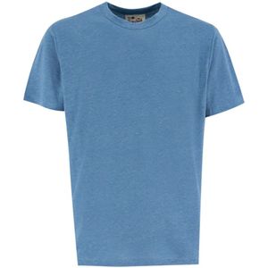 MC2 Saint Barth, Heren, Tops, Blauw, Maat: S Linnen,