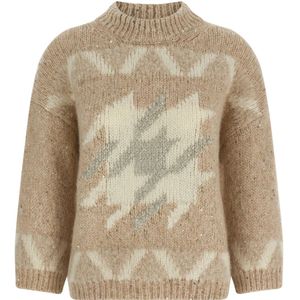 Peserico, Dames, Truien, Veelkleurig, Maat: L Wol,